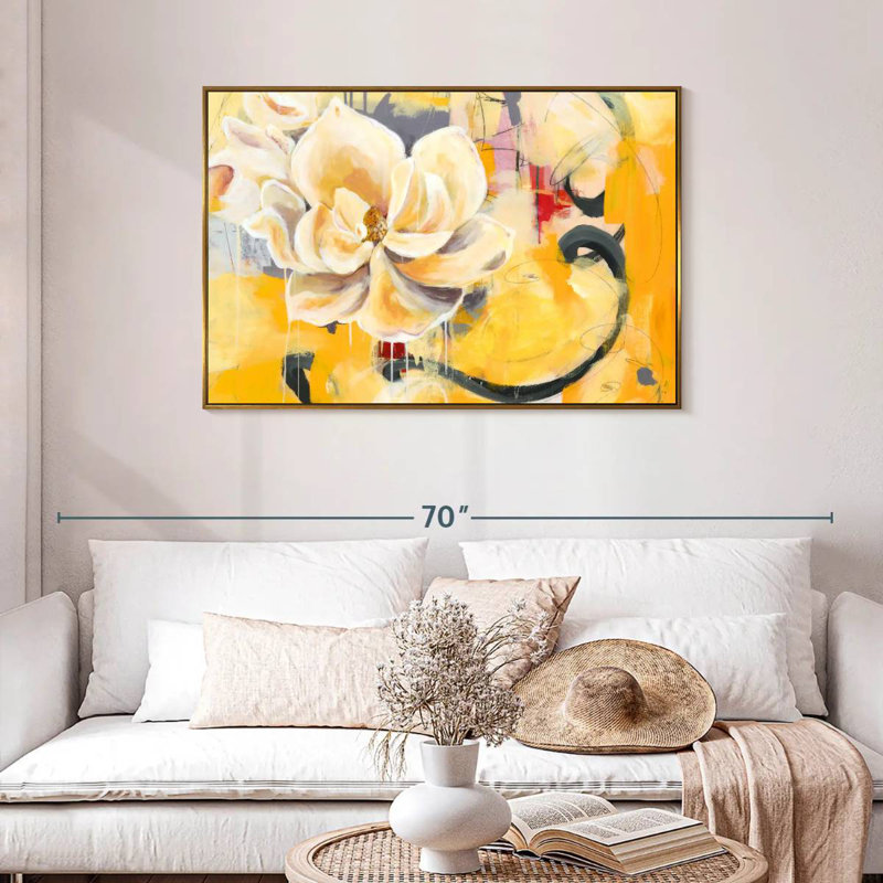 Charme du Sud, Cadre flottant doré, 43 po x 29 po