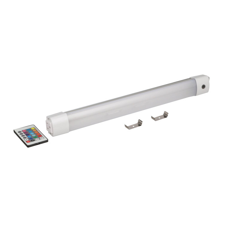 LED RGBW Plug-in Linkable 18 in Under Cabinet Light Bar with Remote