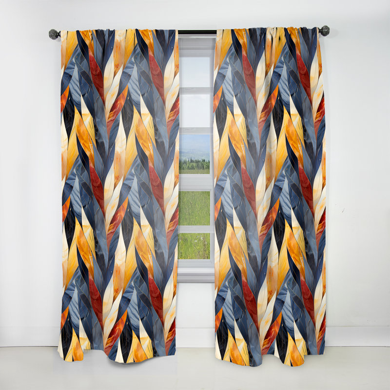 Tribal Essence Marble Motif I - Rideau obscurcissant Marble Abstract, L 52 po x L 84 po