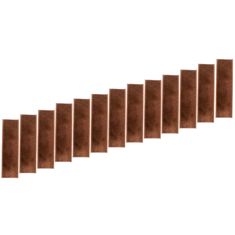 Tapis d'escalier antibactérien lavable sur mesure, Tapis de couloir 7 po x 26 po, Dark Biege