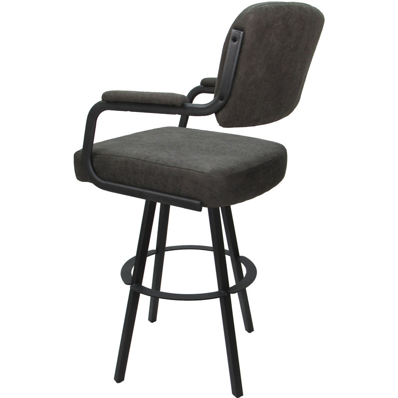 Tabouret pivotant rembourré Cessna, Gris, Wapiti, Counter Stool (26" Seat Height)