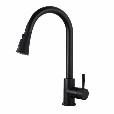 Hesser Pull Down Single Handle Kitchen Faucet -  MAXWELL, D3411-MB