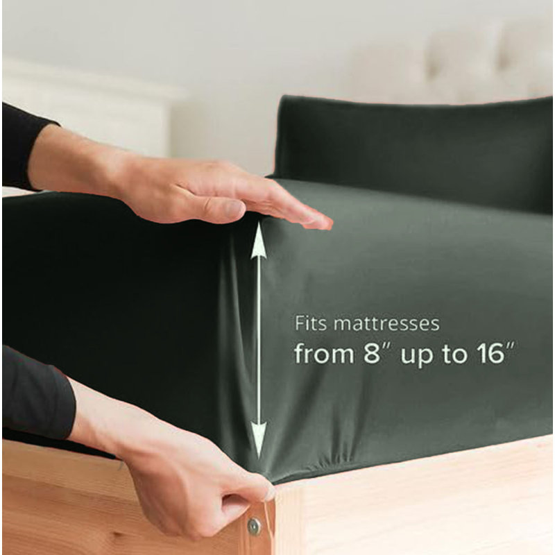  Premium Luxury 4 Piece Rayon from Bamboo Sheet Set, null, null