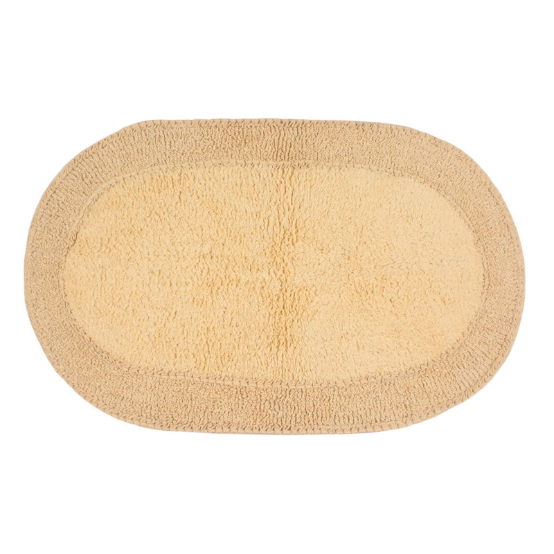 Tapis pour salle de bain 100% coton Double Ruffle Collection, L 24 po x L 40 po, Jaune