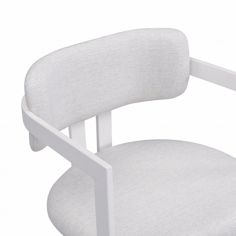 Ensemble de 2 chaises de salle à manger, chaises de salle à manger rembourrées, fauteuils en tissu avec structure en métal beige