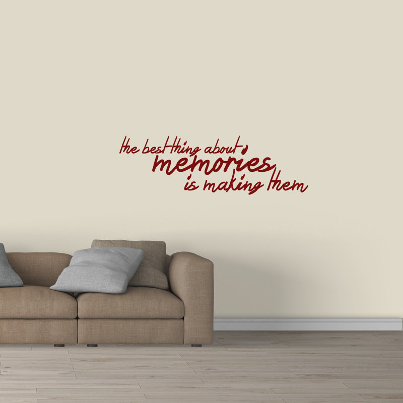 Text & Numbers Wall Decal, Cranberry