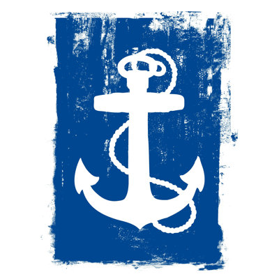 " An Anchor On A Blue Background "