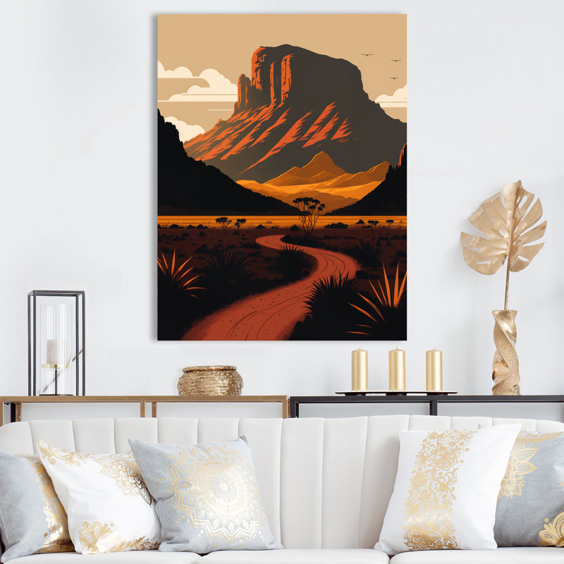«Path In Terra Cotta Mountains I», reproduction sur toile, H 40 po x l 30 po x P 1,5 po, Toile tendue