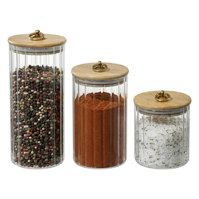 Kitchen Cookie Jar Glass Canister Set