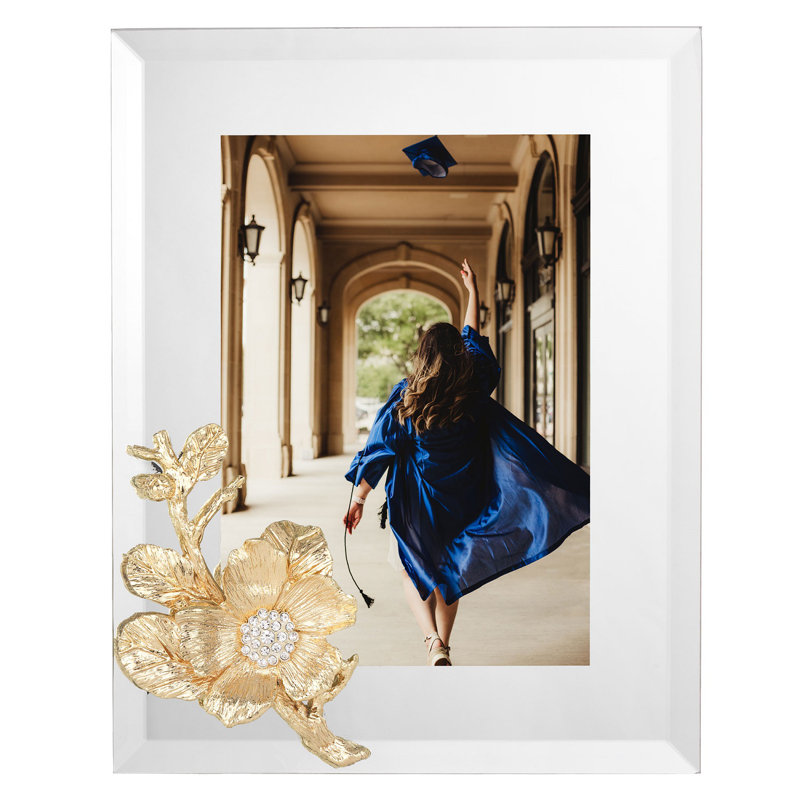 Botanica Glass Picture Frame, 8" x 10", Gold