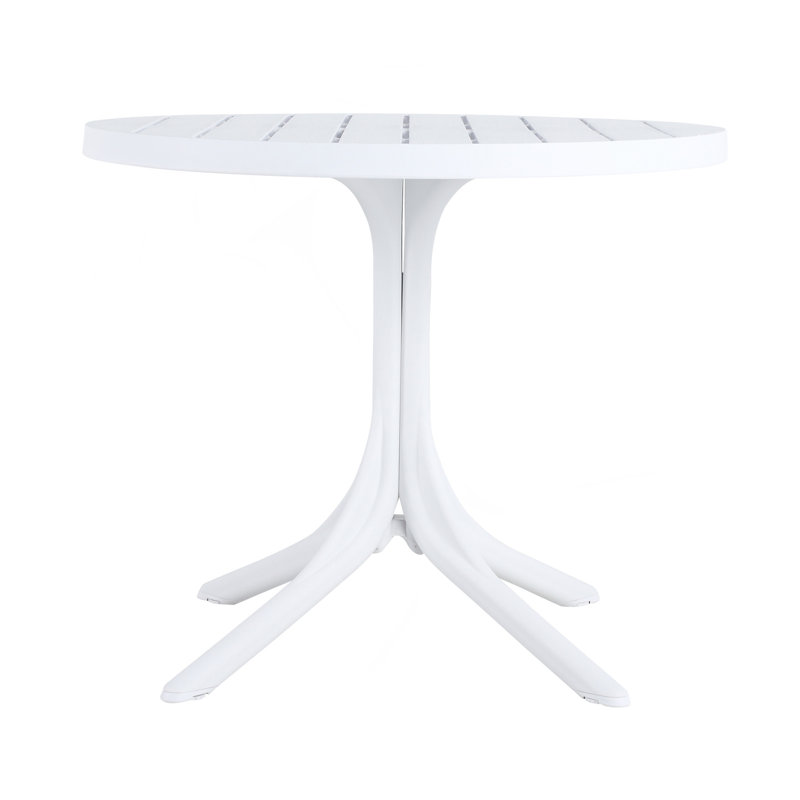 Round Plastic dining Table with sturdy legs