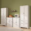 Garde-manger 34,6 po en métal blanc avec tablettes réglables - Organisateur de rangement de cuisine autoportant avec poignées à prise facile, assemblage requis, idéal pour la cuisine, la salle à manger, l’appartement