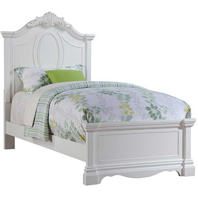 Table de chevet 3 tiroirs Lytham, Blanc