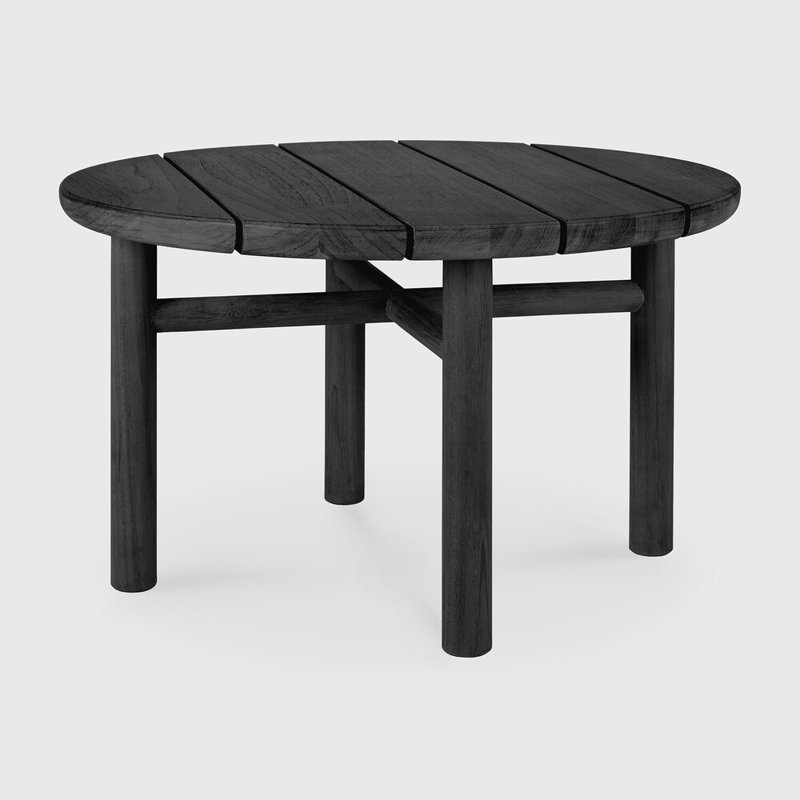 Quatro Outdoor Round Teak Coffee Table,  24" W x 24" L