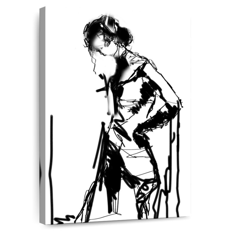 Leisha Minimalist Figure Study III, 24" H x 16" W