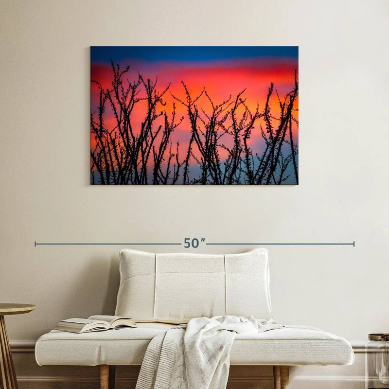 Harnek Ocotillo au coucher du soleil, H 26 po x l 39 po