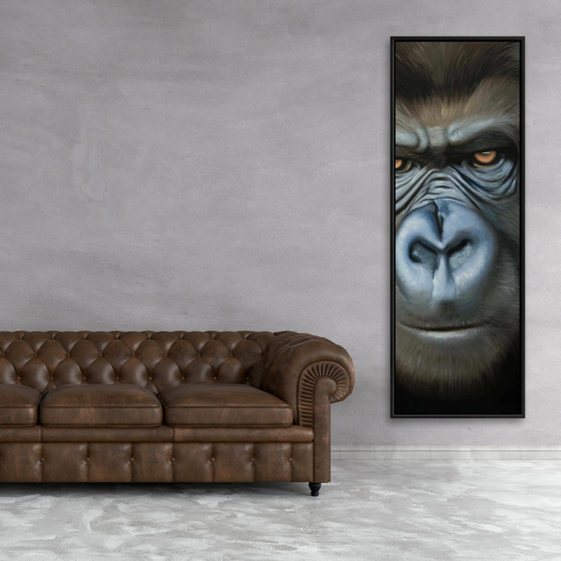 Gorilla Face Print On Canvas
