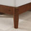 Structure de lit double en bois massif Mid Mid Century avec support en lattes de bois brun-1904663223-1904663216