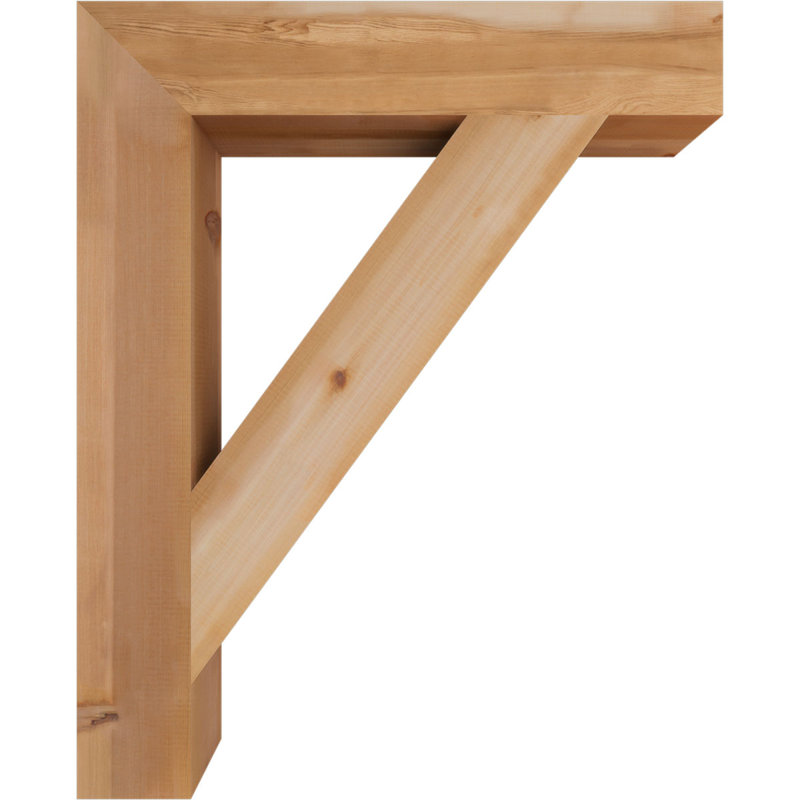 Support de bloc traditionnel, Cèdre rouge de l'Ouest (lisse), H 42 po x l 5,5 po x P 34 po