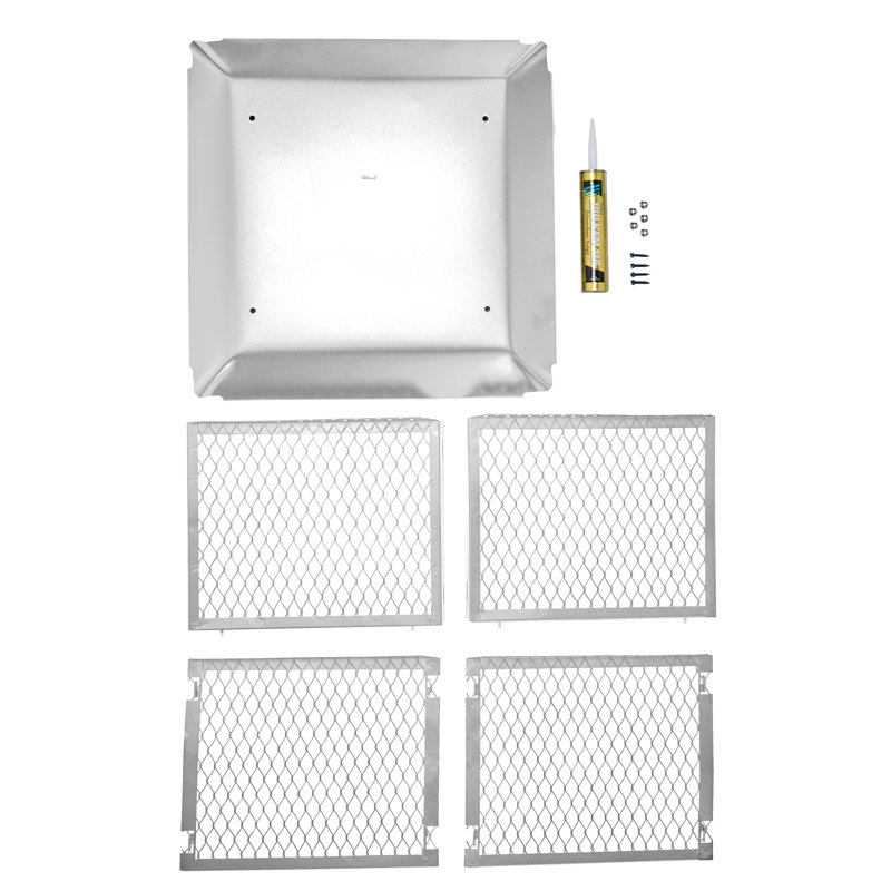 Chapeau de cheminée en acier inoxydable 17 po x 17 po BigTop, hauteur 14 po, 5 po H x 28,5 po L x 26 po P