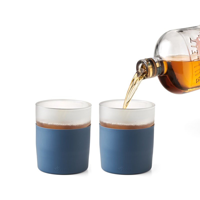 Rabbit Freezable Whiskey Glasses, Blue