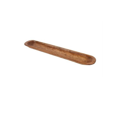 30" Natural Solid Wood Oval Dough Bowl