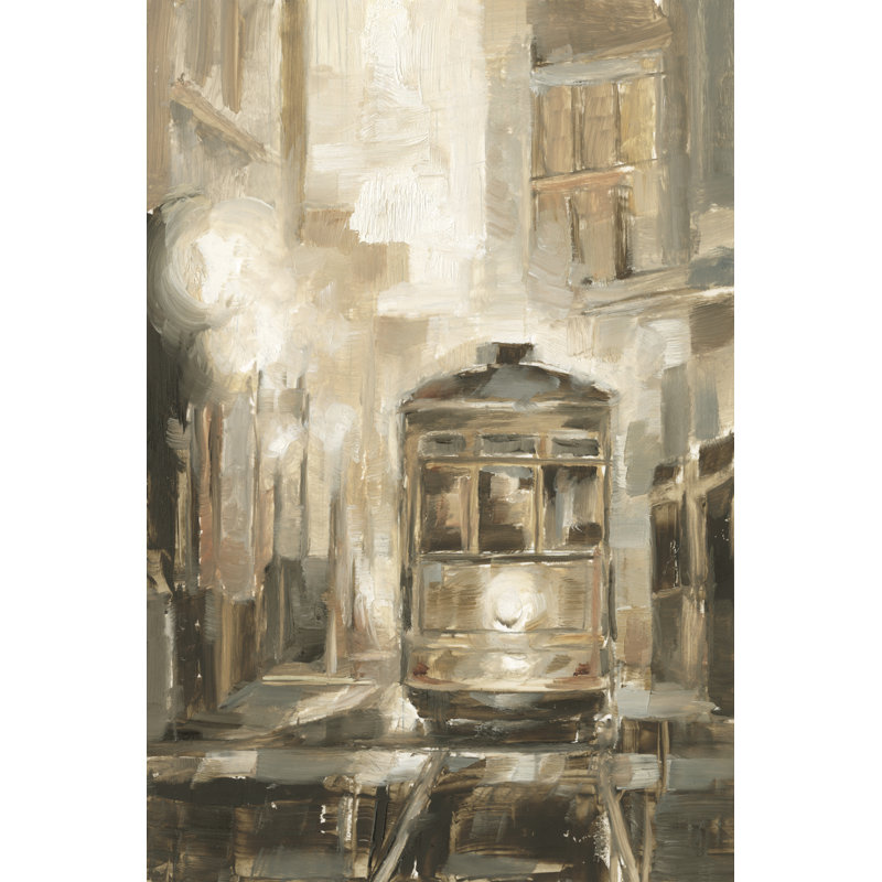 Night Trolley I by Ethan Harper - Wrapped Canvas Painting, 76cm H x 51cm W