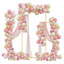 Ensemble de 3 supports carrés pour arche de mariage (6,6 pi, 5,9 pi, 4,9 pi), support de voûte en métal pour décorations de fête d'anniversaire, or