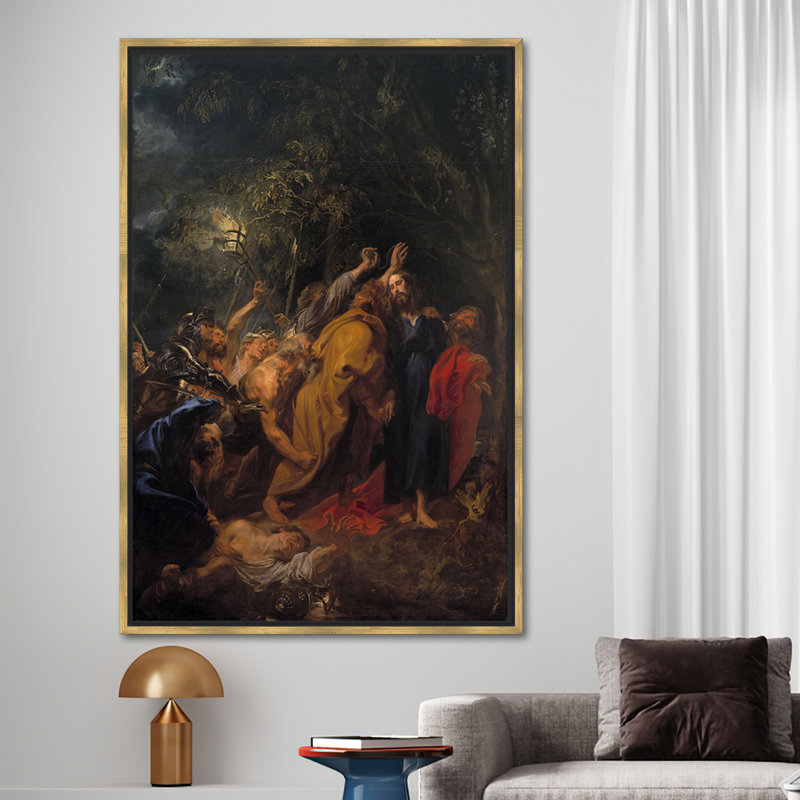 Print on Canvas, 25 cm H x 35 cm W, Gold Floater Framed