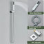 Ensemble de robinet de douche chromé chromé 16 x 32 po avec système de massage thermostatique