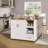 Rolling Kitchen Island Cart with Foldable Tabletop Storage Cabinet Mobile Kitchen Cart with Spice Rack and Towel Holder-1019015781