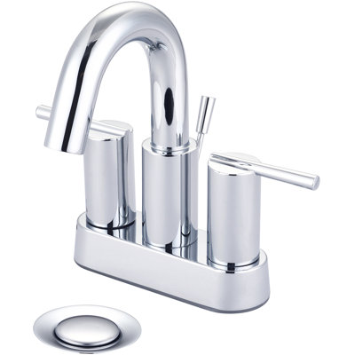 Centerset 2-handle Bathroom Faucet with Drain Assembly