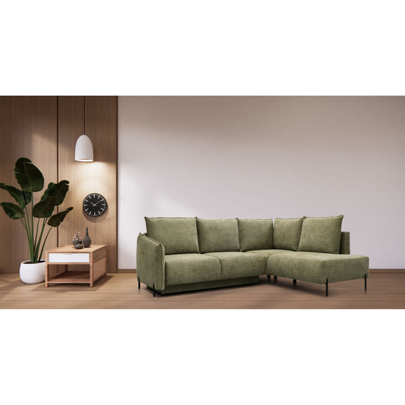 Marcella Green Right Side Sectional, Right Hand Facing
