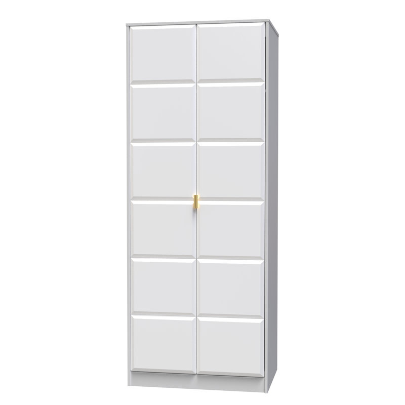 Allem 2 Door Wardrobe, Gloss/White