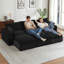 Canapé-lit convertible en forme de L avec 3 repose-pieds-407355649