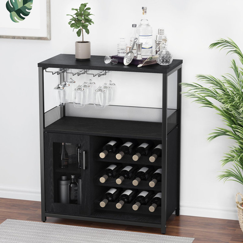 Natilie Metal Bar Cart, Black, Black