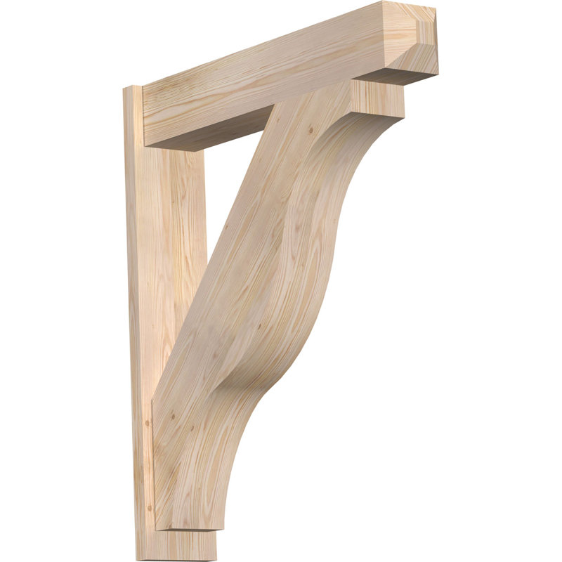 Persienne en bois rustique Funston Craftsman, Sapin Douglas de 5 1/2 po (lisse), P 38 po x H 42 po