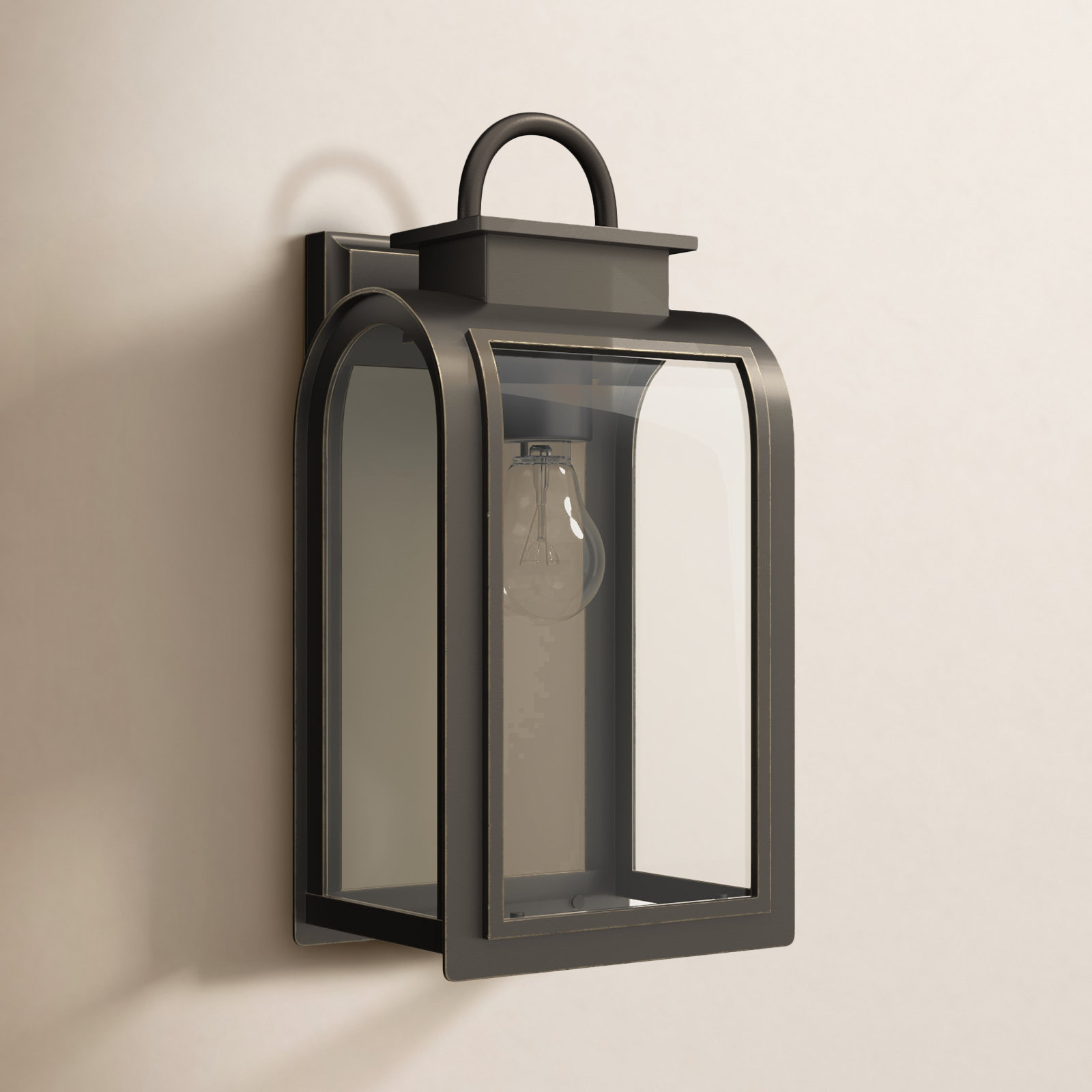 Matheus Single Light Outdoor Wall Light, 21" H x 10.5" W x 10" D