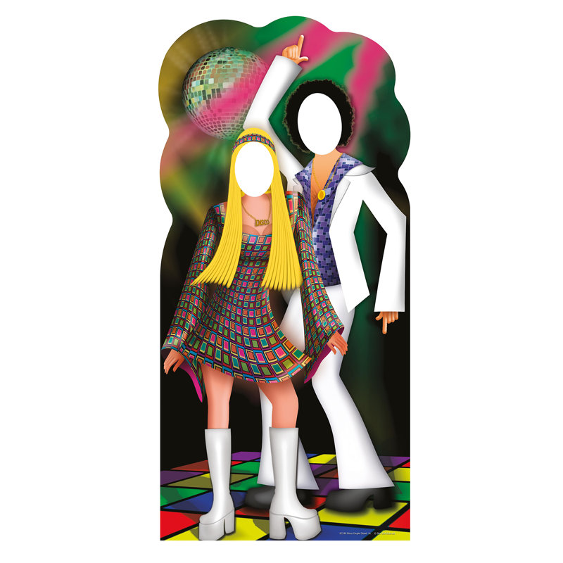 Accroche en carton à couple disco