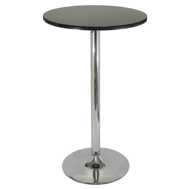 Table de salle à manger Piqua, H 40 po x l 23,6 po x P 23,6 po, Chrome