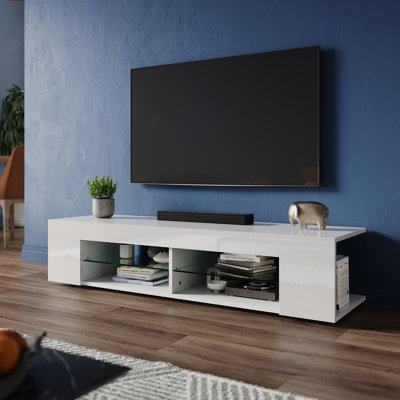RGB Ambient Lighting TV cabinet, with leveling feet