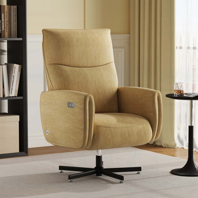 Fauteuil de bureau pivotant à 360 ° en velours, pour le bureau à domicile et le salon, Jaune