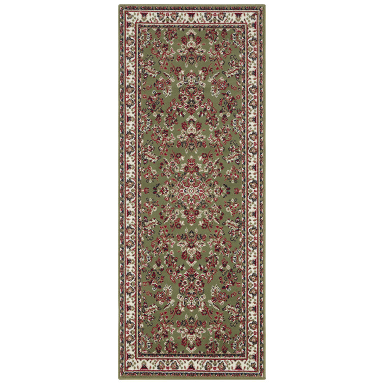 Zabul Tufted Green/Red/Cream Rug