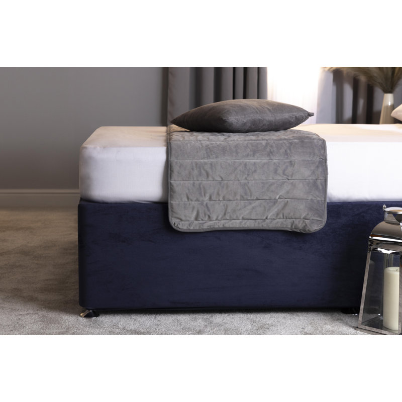 Faux suede Base wrap valance, Single (3'), Navy
