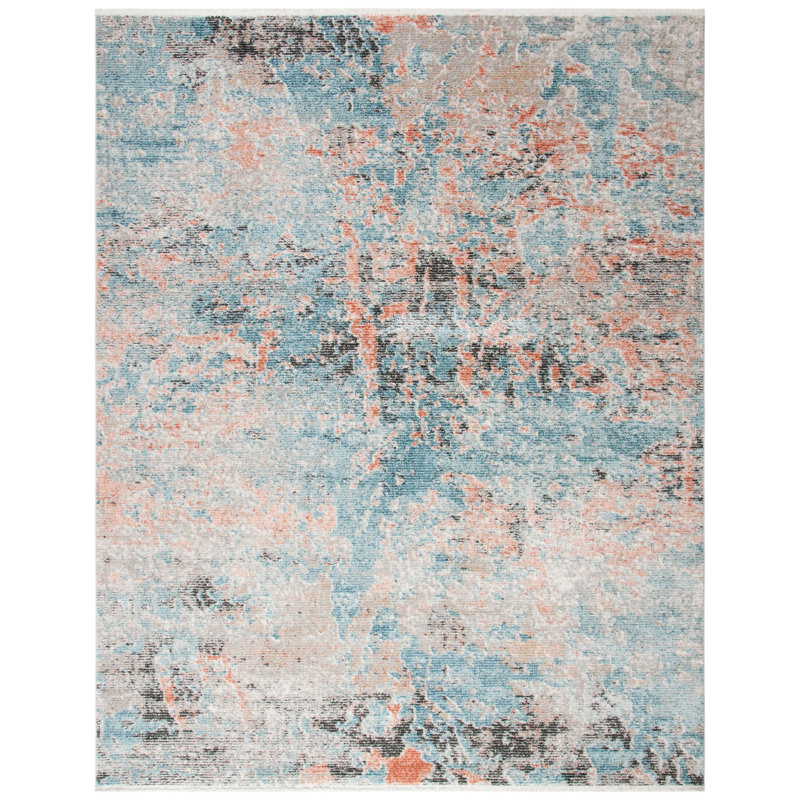 Tapis bleu / ivoire Mesa, Rectangle 8 pi x 10 pi
