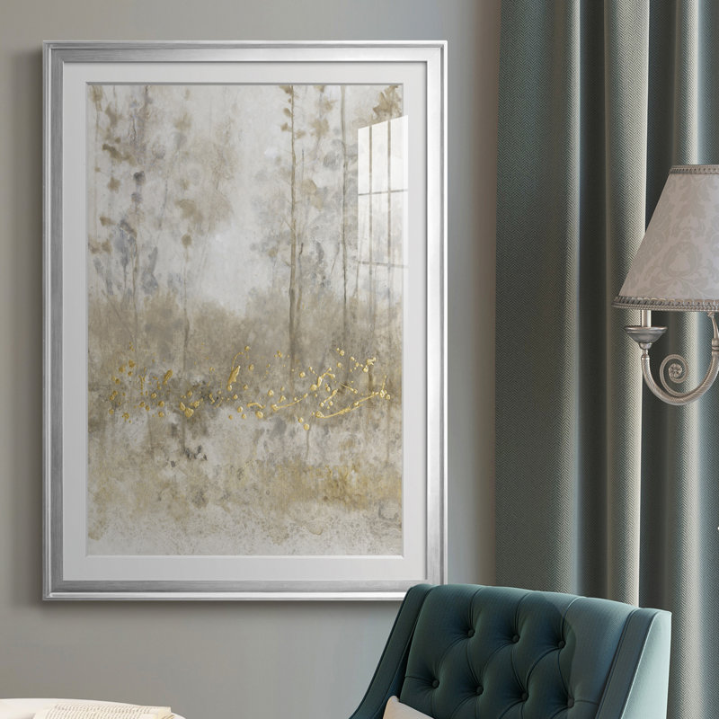 " Thicket Of Trees III ", Silver Framed, 30.5" H x 22.5" W x 1" D