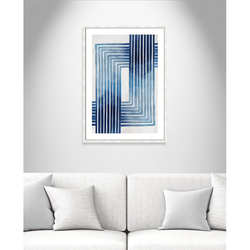 «Lanny In Unison» par Eva Watts - reproduction d'art, Papier avec cadre en bois blanc, H 35,5 po x l 25,5 po x P 0,75 po