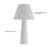 25'' Modern White Ceramic Table Lamp Set - MCM Modern Funky Accent Table Lamps For Bedroom Bedside/Nightstand, Nursery, Living Room & Desk