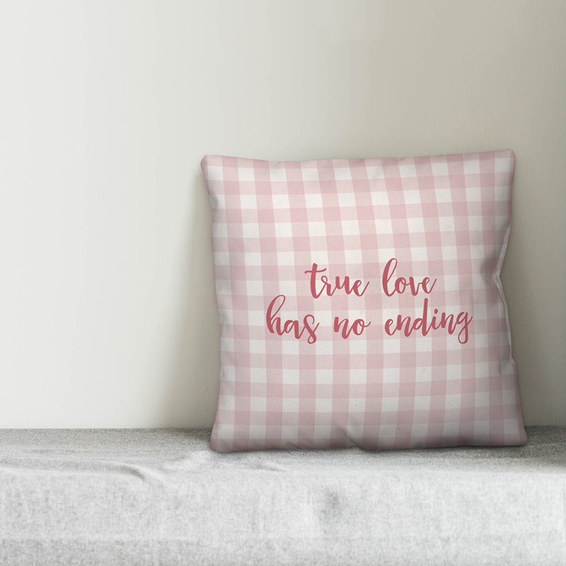 Plaid Throw Pillow, Throw Pillow, Pink