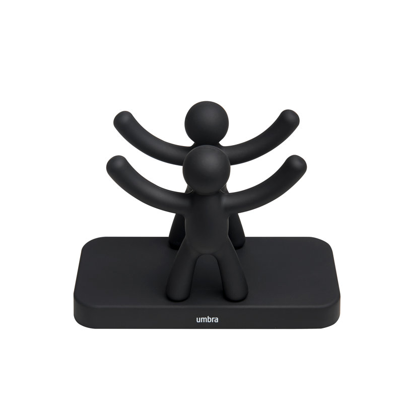 Black Polypropylene Buddy Napkin Holder with Soft-Touch Finish